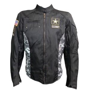 Power Trip Tank Girl Official Army Gear Tactical Motorcycle Jacket Black/Camo M